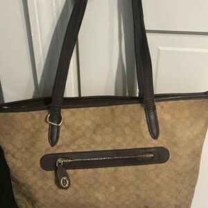 Coach Chic Brown and Tan Tote Bag